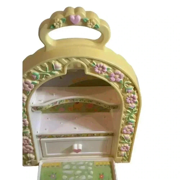 Charmkins House Pink & flowers Shelf & Fence Vintage Hasbro 1983 - Picture 6 of 6